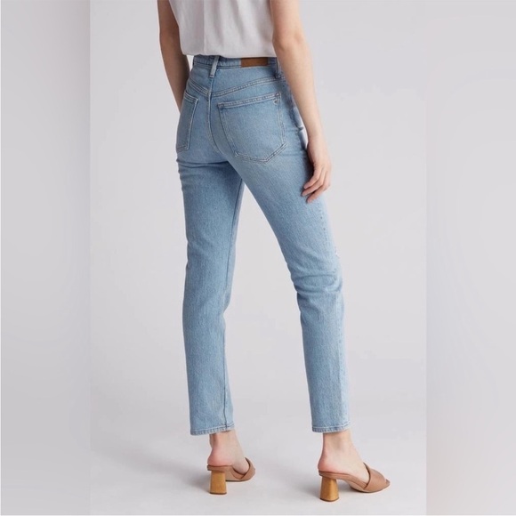 Madewell The Perfect Vintage Jeans Knee High Rise Rip Light Blenheim Wash 29 - Picture 4 of 11